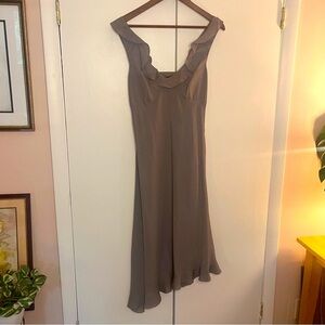 Elegant Taupe Sleeveless Dress Isabel Ardee Size 8